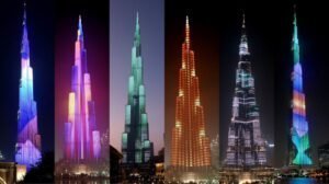 Tallest LED facade in the world - Burj Khalifa in Dubai (Photos: Saco)
