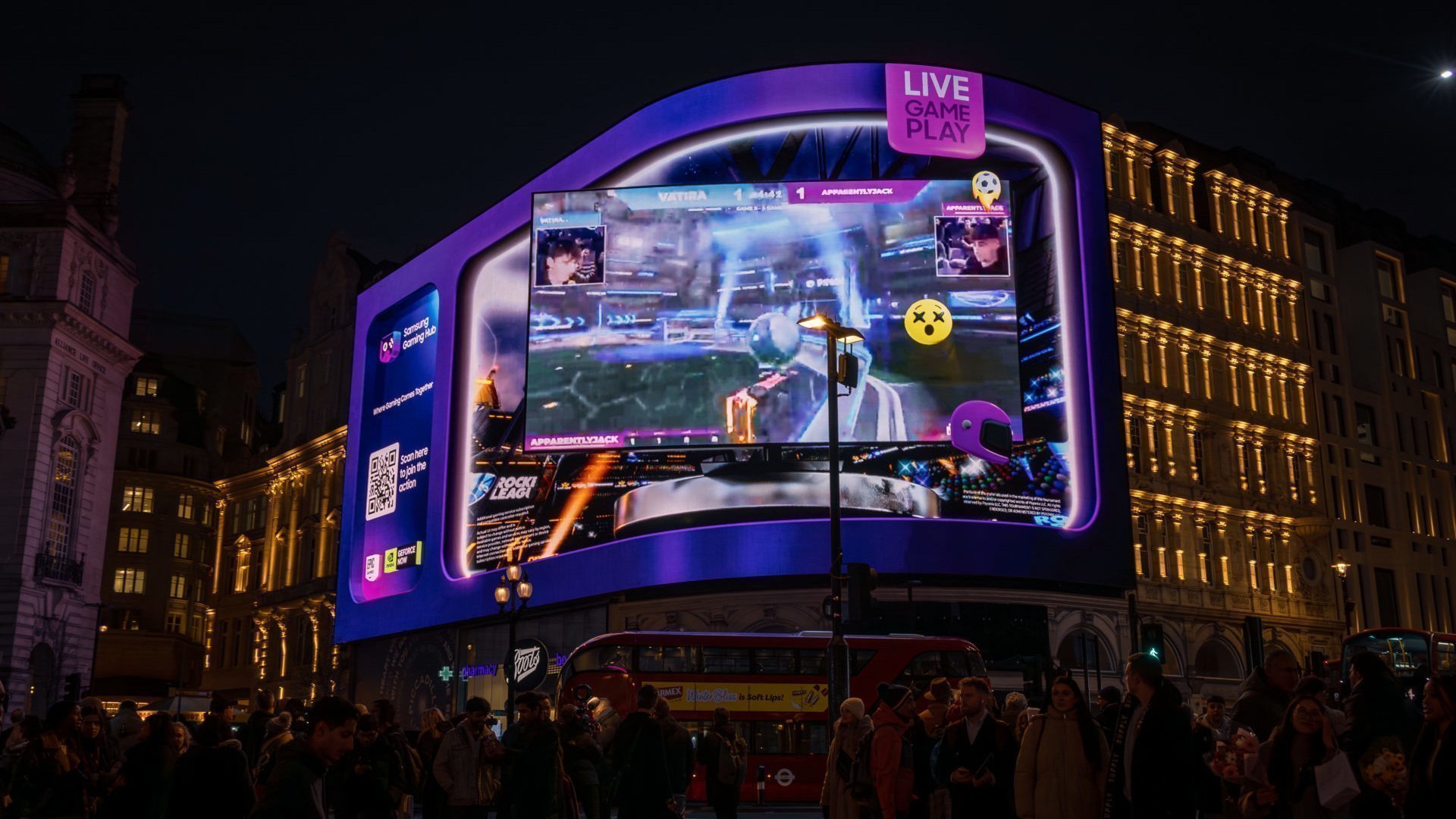 Samsung Gaming 3D Live Gaming at Piccadilly (Photo: Ocean)
