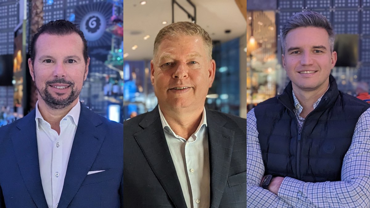 invidis spoke to six top executives from the digital signage industry about their sustainability strategies. Among them (starting left): Manlio Romanelli from M-Cube, Martijn Vanderwoude from PPDS and Stan Richter from SignageOS (Photo: invidis)