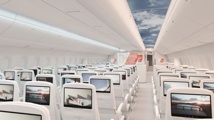 Digital Signage for aircraft cabins (Photo: Aerq)