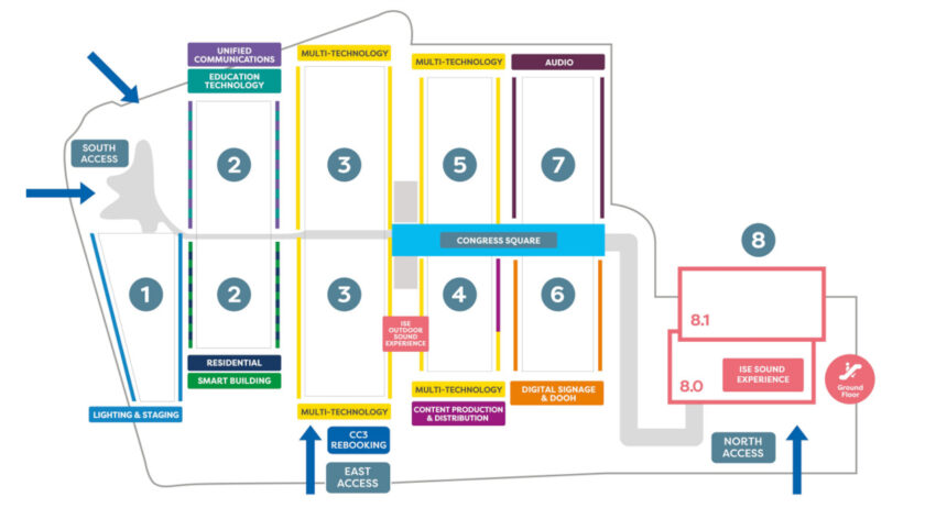 Floor plan of ISE 2024 (Photo: ISE)
