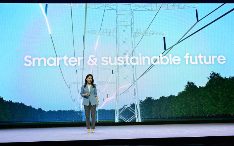 Apart from AI, sustainability was one of the big topics of the Samsung CES keynote. (Photo: invidis)
