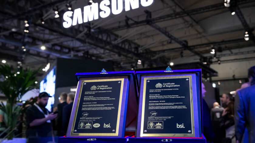 ISO certificates received by samsung for digital signage CMS' (Photo: Samsung)