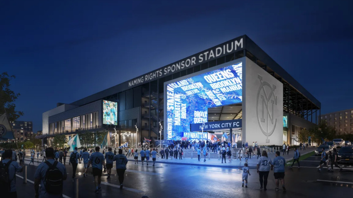 The New York City FC has a seven-story-high LED cube in the planning for its new NYC stadium. (Photo: New York City FC)