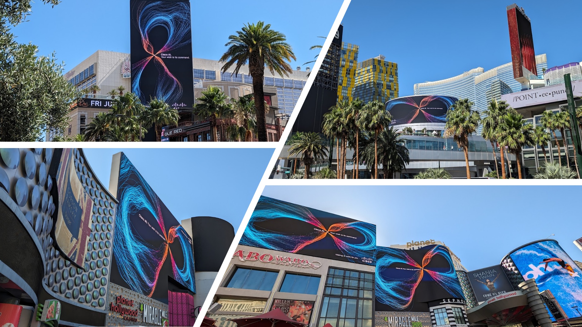 Cisco Live 2024 DooH campaign in Las Vegas (Images: invidis)