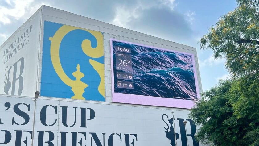 Outside LED wall at the America's Cup Experience (Photo: LEDDREAM Group) 