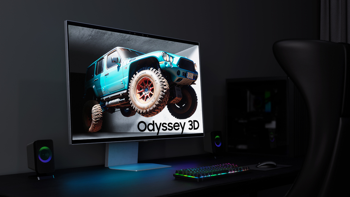 Samsung unveiled its first naked eye 3D monitor, the Odyssey 3D. (Photo: Samsung)