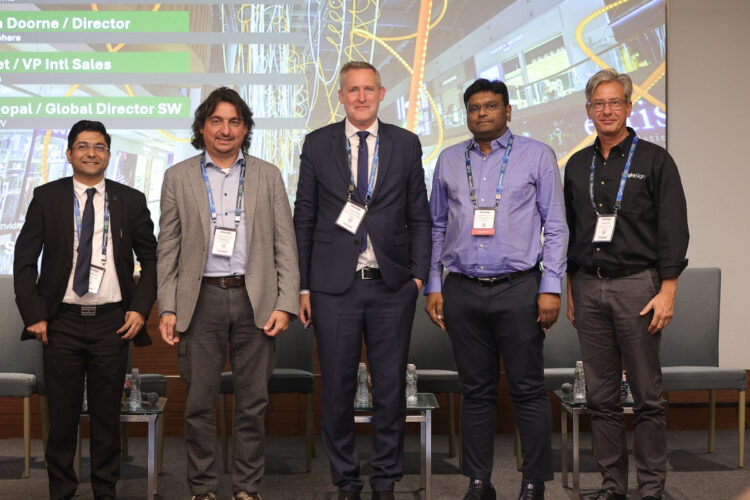 From left to right: Anand Bhandari from JIO Platforms, Hubert van Doorne from Nexmosphere, Florian Rotberg from invidis, Siddarth Gopal, PPDS and Pierre Gillet from Brightsign (Photo: invidis/Infocomm)