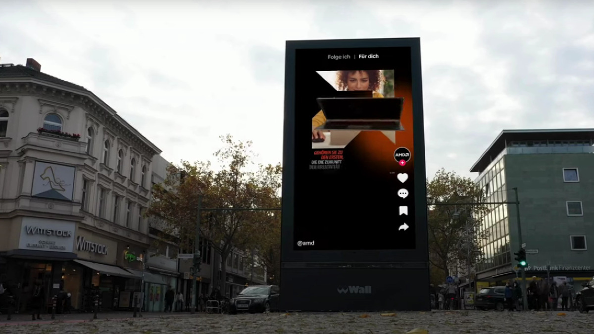 AMD pioneered a Tikok/DooH campaign in Germany. (Photo: Havas Media Germany)