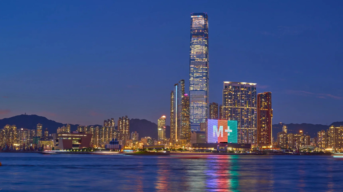 The façade of the M+ Museum in Hong Kong features one of the most iconic DooH screens in the world. (Photo: M+)