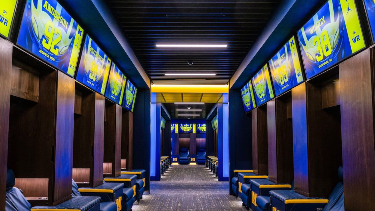 Football locker room in the University of Michigan (Photo: University of Michigan)