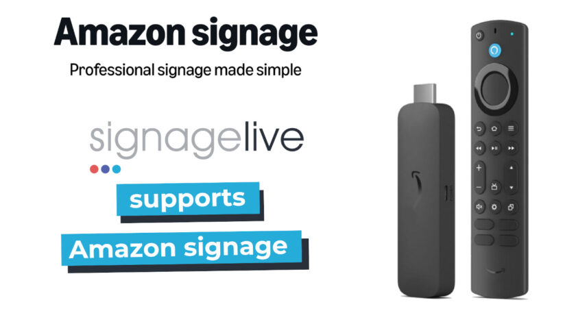 Signage Stick: Signagelive Teams with Amazon | invidis