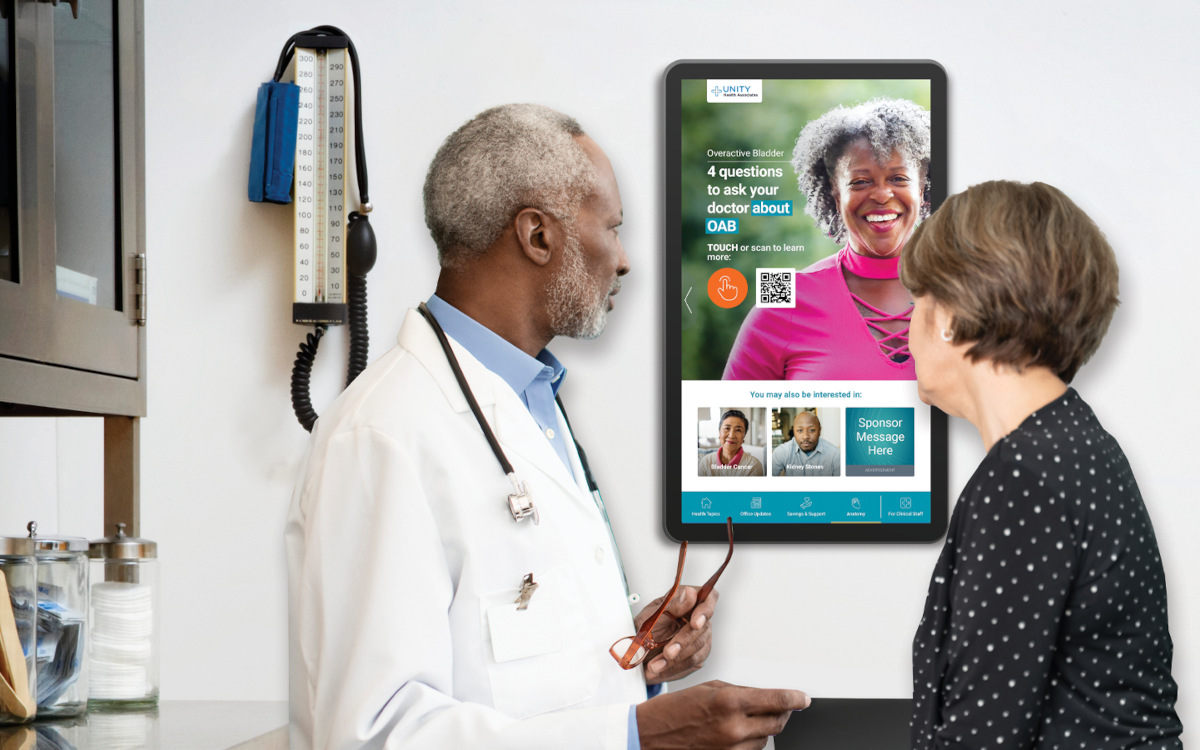 Patient Point's screen network extends across 30,000 physician offices in the U.S. (Image: PatientPoint)