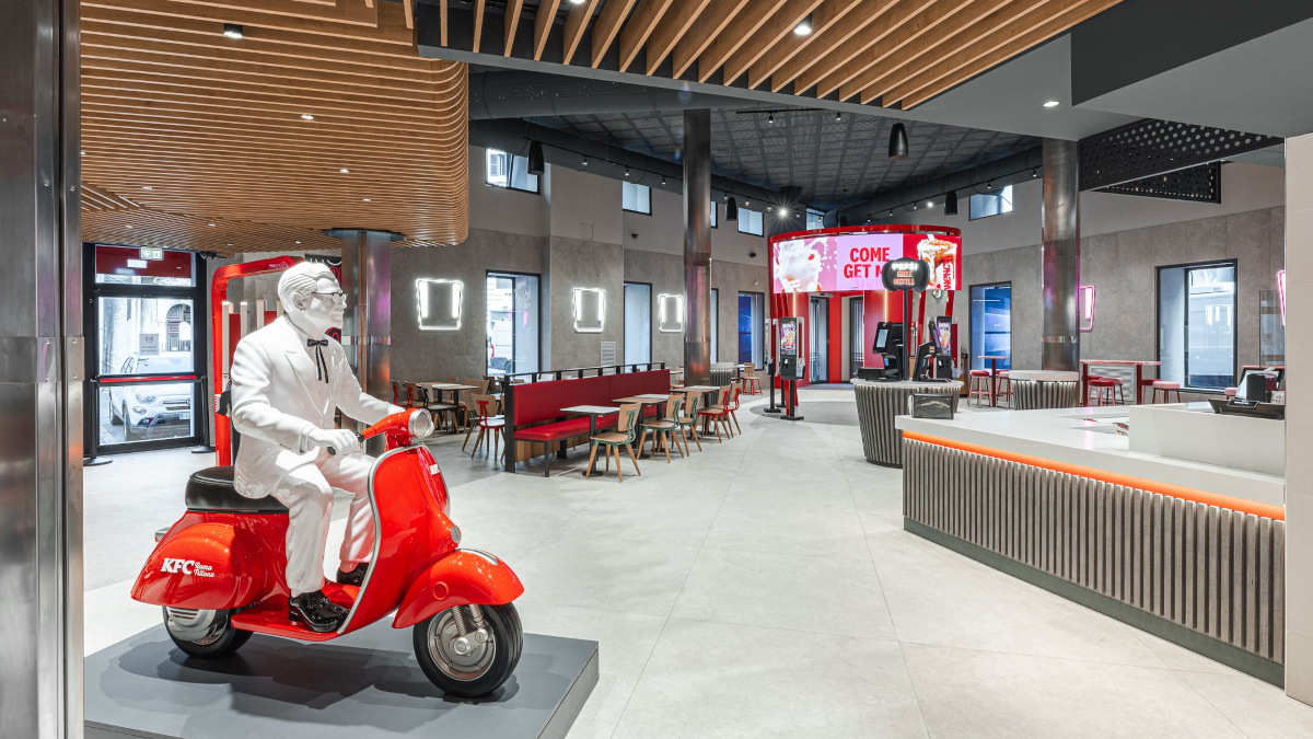 KFC opens its largest and most modern flagship restaurant in Rome. (Image: KFC)
