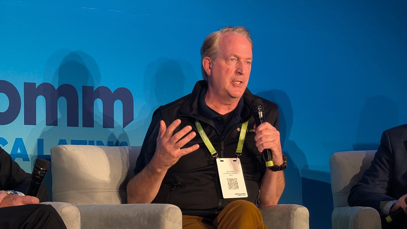 Forté Chairman & CEO Jeff Stoebner at Infocomm LatAm (Image: invidis)