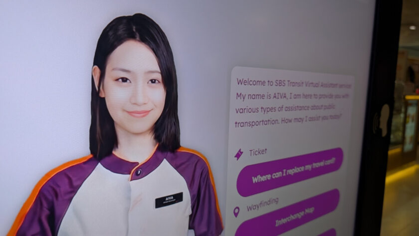 SBS Transit Aiva virtual human in Singapore (Image: invidis)