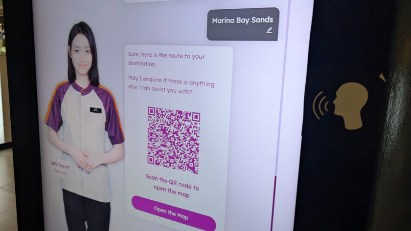 SBS Transit Aiva virtual human in Singapore (Image: invidis)