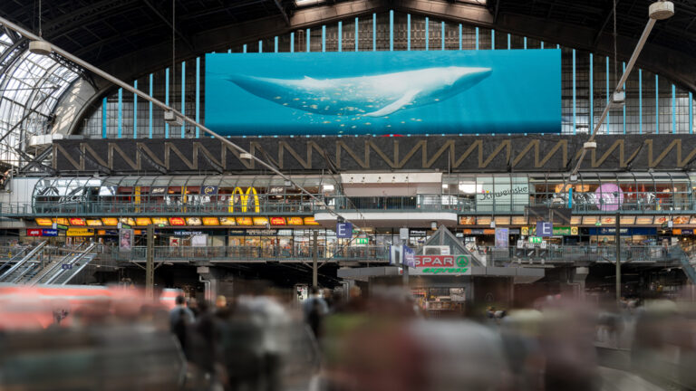 Measuring 38 by 9 meters, The Whale will beat all other German DooH screens in size. (Image: Ströer)