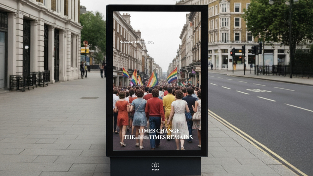 The winning campaign “For our changing times” by The Times and agency T&P (Image: Ocean Outdoor)