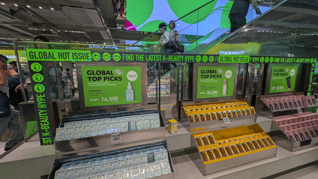 Olive Young in Myeongdong Seoul (Image: invidis)