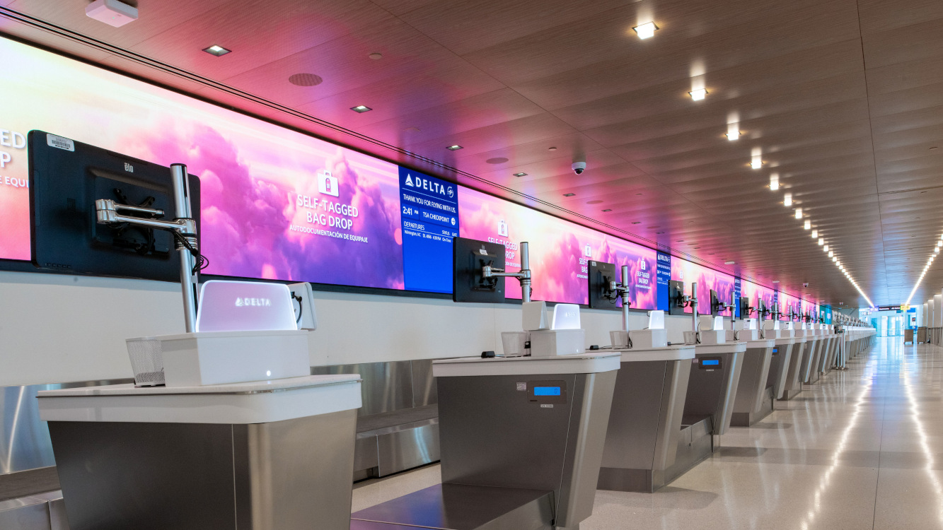 Delta Digital Signage at LGA (Image: Delta)