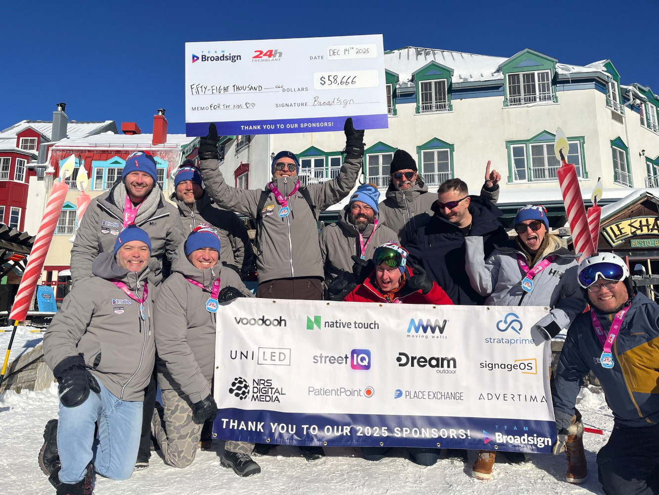 Broadsign raising funds for charity at 24h ski race (Image: Broadsign)