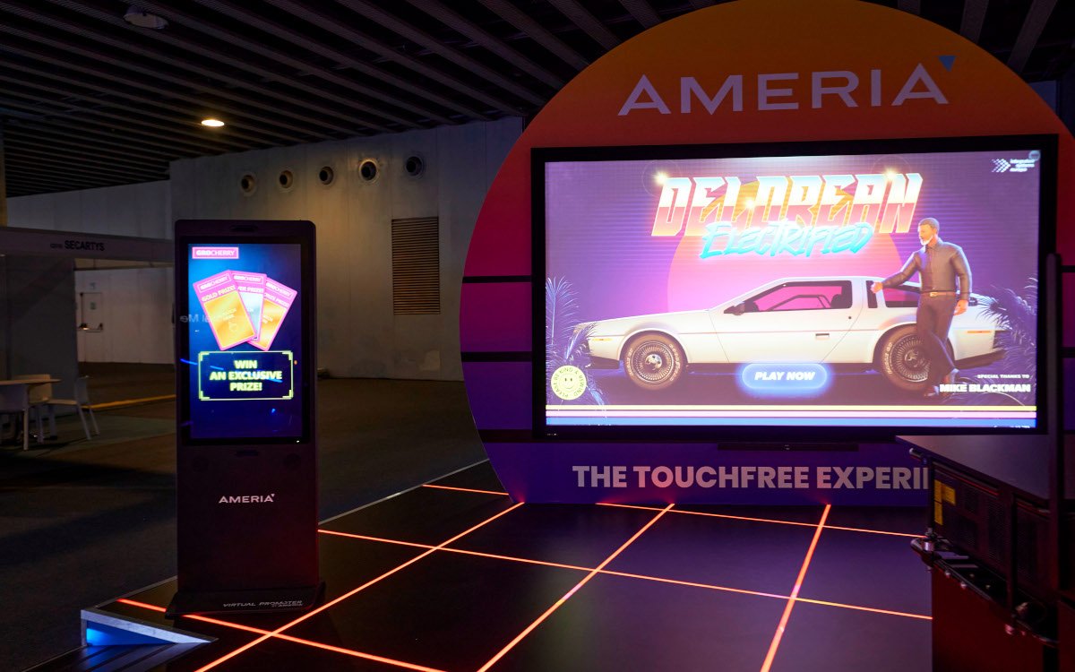 Ameria's gesture control game at ISE 2023 (Image: Ameria)