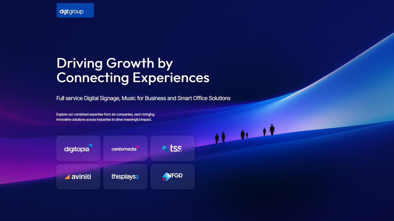Dgtgroup portfolio of digital signage companies (Image: Screenshot)