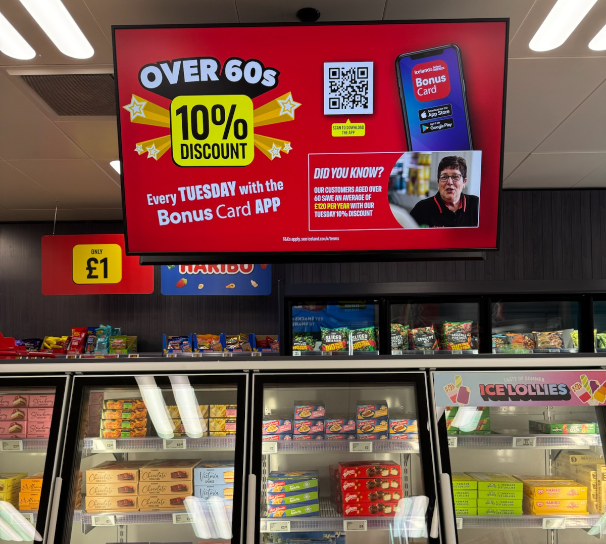 Retail media at Iceland store (Image: STRATACACHE)