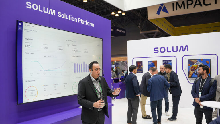 Demonstration of the Solum Smart Store Platform at NRF 2026 (Image: Solum)