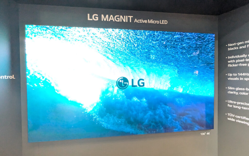 The heart of LG's ISE booth was this Active MicroLED wall. (Image: invidis)