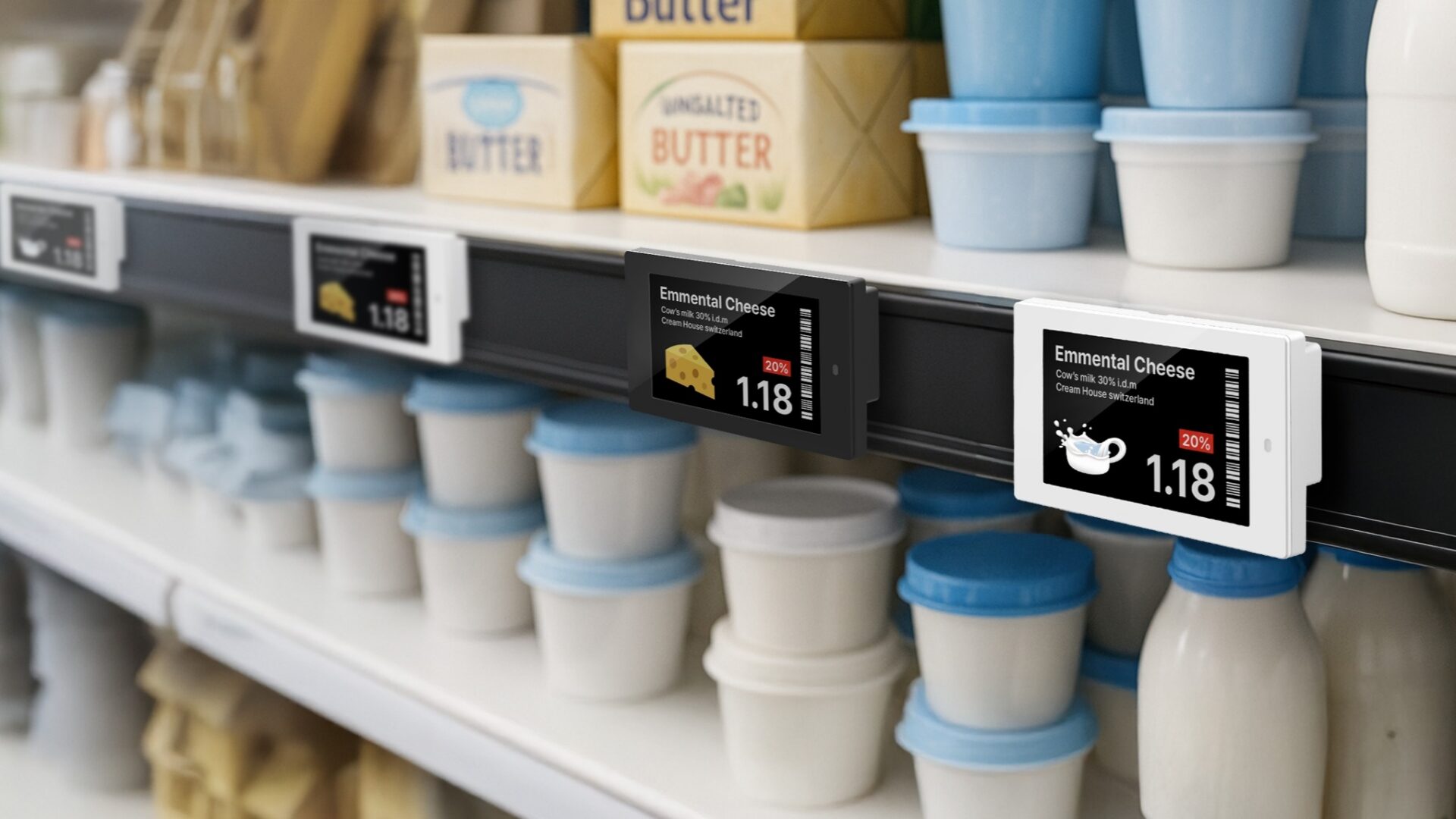 Solum’s electronic shelf labels allow retailers to update pricing and product information digitally (Image: Solum)