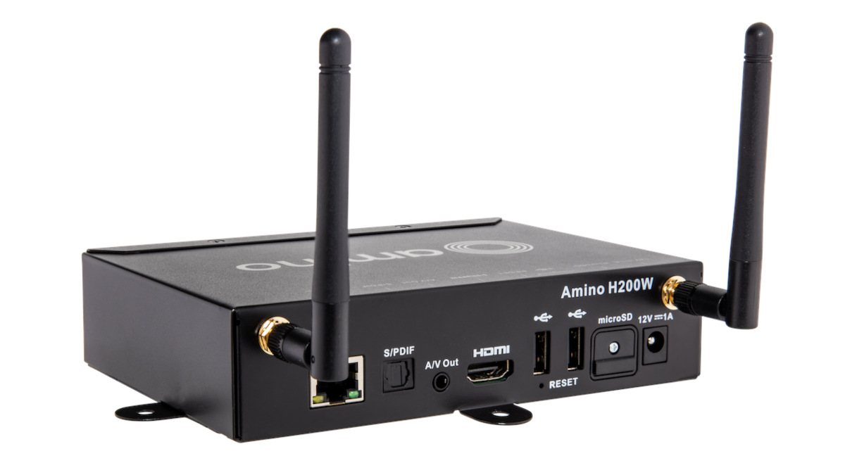 Solstice AV: Amino IPTV, Signage Platform Added To Line-Up - Solstice AV adds Amino's IPTV and Digital Signage solutions to its UK distribution line-up (Image: Amino) Solstice AV adds Amino's IPTV and Digital Signage solutions to its UK distribution line-up (Image: Amino)