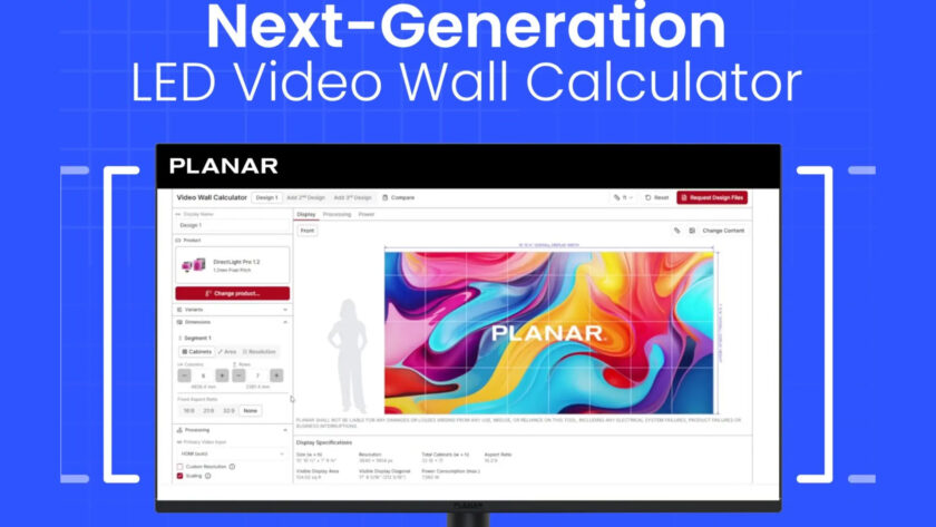 Planar Updates LED Video Wall Calculator