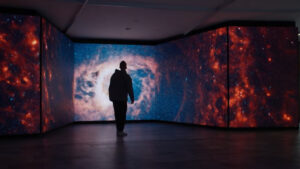 V-Shaped LED Wall Recreates Journey Into Space