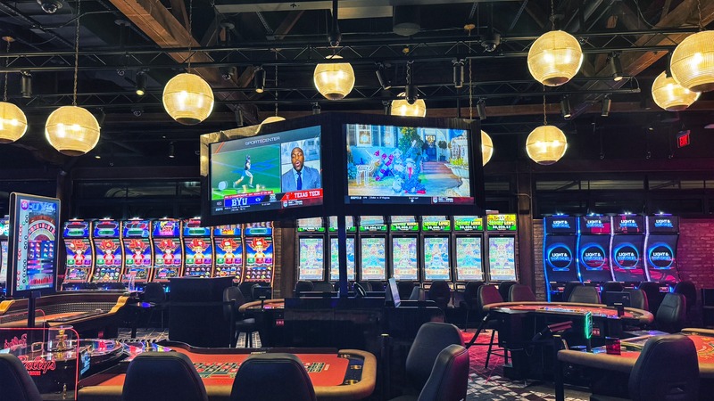 A unified AV platform connects gaming, digital signage and overhead displays across Bally’s Baton Rouge casino floor (Image: Savi)