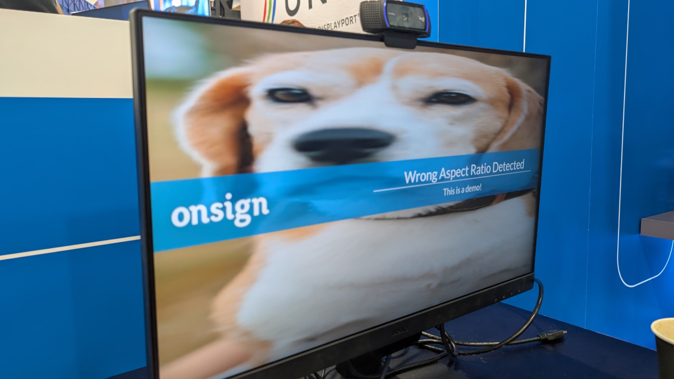 Onsign AI detection at Infocomm 2026 (Image: invidis)