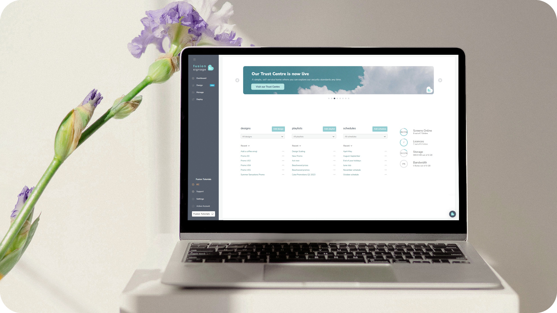 Fusion Signage User Interface (Image: Fusion Signage)