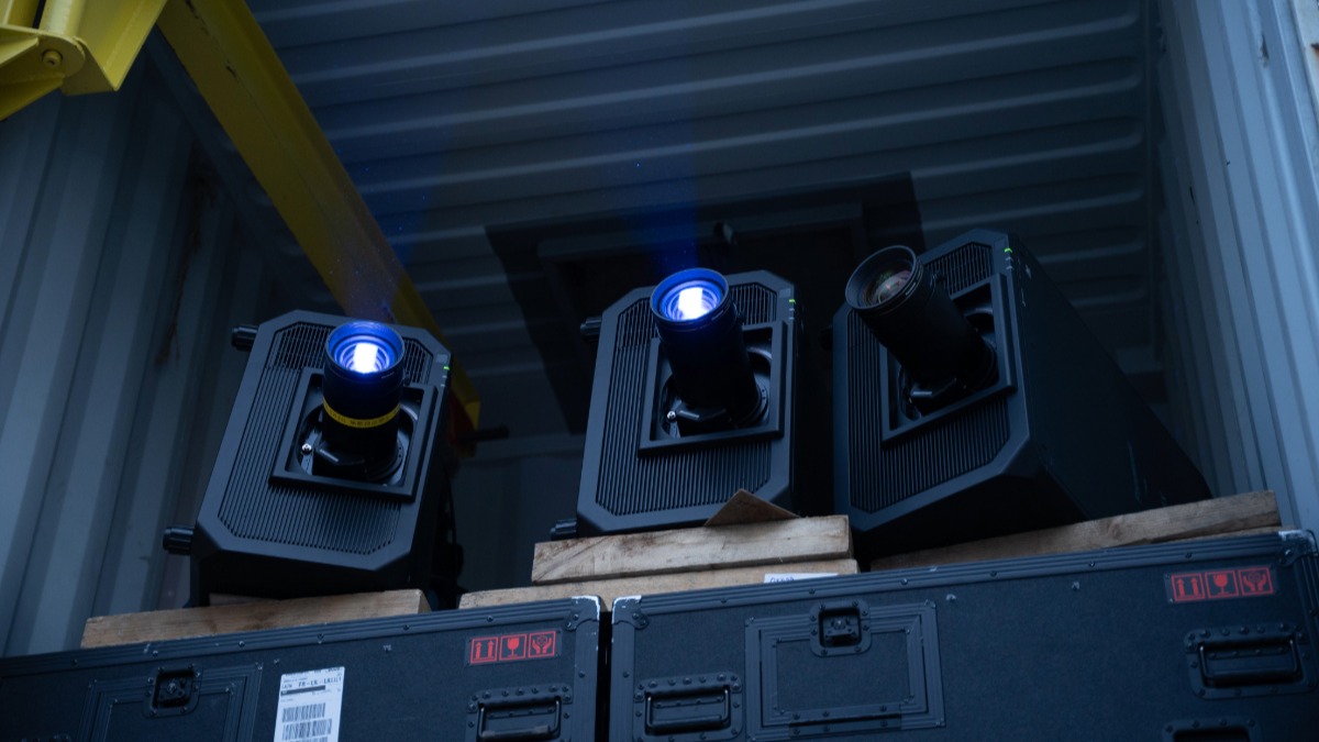 Three Panasonic PT-RQ45 projectors were used to create the large-scale installation (Image: Panasonic)