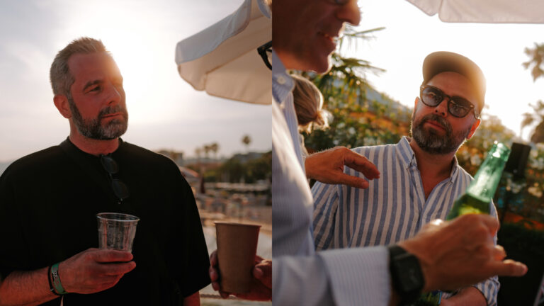 "The strongest solutions often emerge when companies seek inspiration outside their own core industry"- Tobias Hefele, CEO of Weischer OOH, and Moritz Weischer, CMO of Weischer, at Cannes (Photos: Weischer)