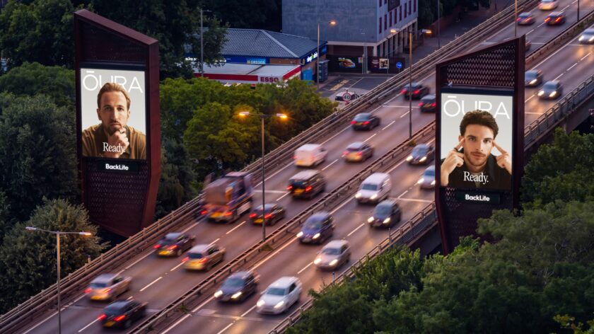BackLite UK's new Chiswick Towers feature twin LED displays overlooking the M4 corridor between central London and Heathrow Airport. (Image: BackLite UK)