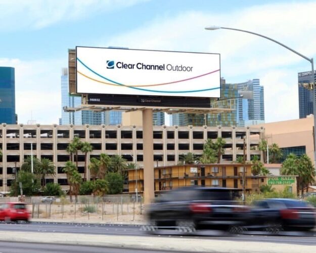 A Clear Channel Outdoor digital billboard. The company reported higher second-quarter revenue as it completed its exit from Europe and continued its transition toward a privately held business (Image: Clear Channel Outdoor)