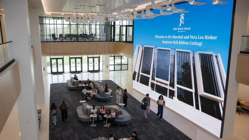 Palm Beach Atlantic Installs Video Walls in Business School