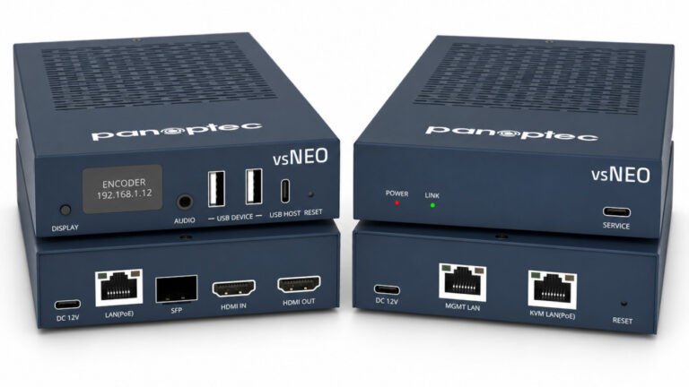 The Vsneo platform supports KVM-over-IP deployments with up to 96 endpoints. (Image: G&D/Vuwall)