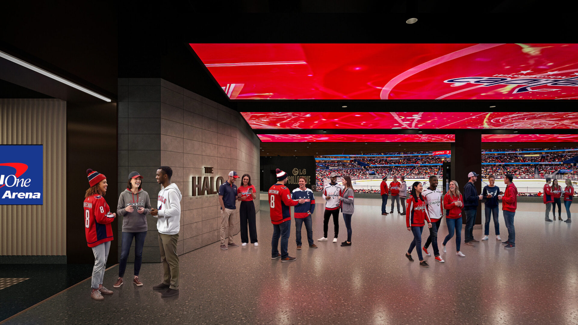 The LG Collective will combine premium seating, hospitality areas and LG display technology at Capital One Arena (Image: Monumental Sports & Entertainment)
