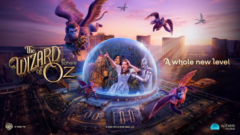 The Wizard of Oz at Sphere is adding new and expanded effects, including animatronic winged monkeys, themed scents and pyrotechnics. (Image: Sphere Entertainment)