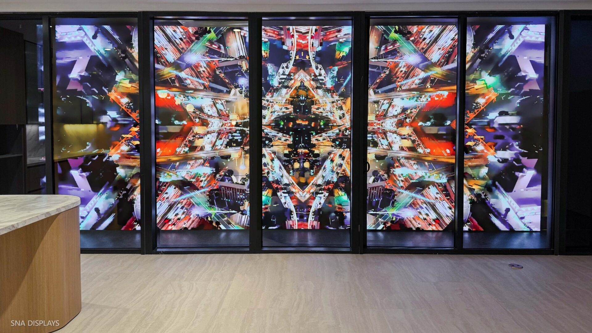 For Miami Sales Gallery: SNA Displays Builds Floor-To-Ceiling LED Experience - LED displays at the Delano Residences & Hotel sales gallery in Miami (Image: SNA Displays) LED displays at the Delano Residences & Hotel sales gallery in Miami (Image: SNA Displays)