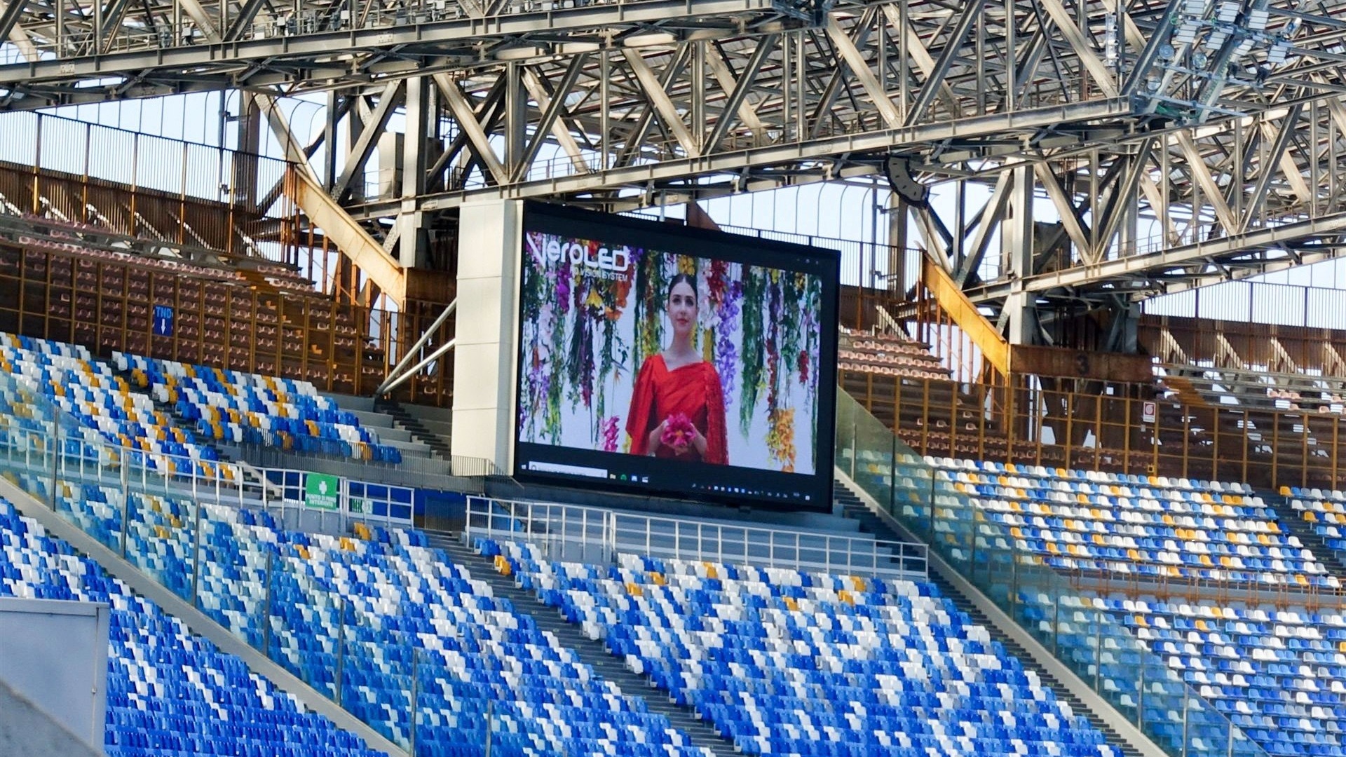 Sports Venues: VeroLED Overhauls Displays At Napoli Stadium - One of two LED video boards overhauled by VeroLED at Stadio Diego Armando Maradona in Naples (Image: VeroLED) One of two LED video boards overhauled by VeroLED at Stadio Diego Armando Maradona in Naples (Image: VeroLED)