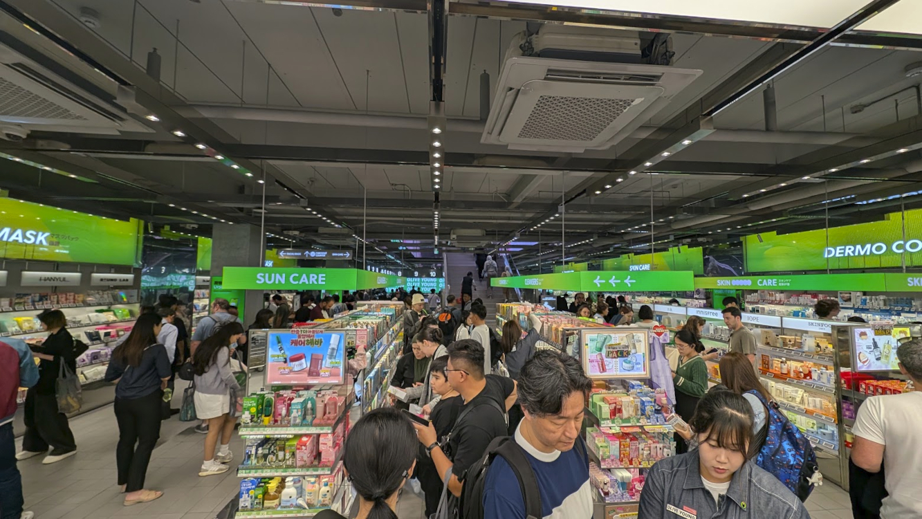 Busy Store of Olive Young in Seoul (Image: invidis)