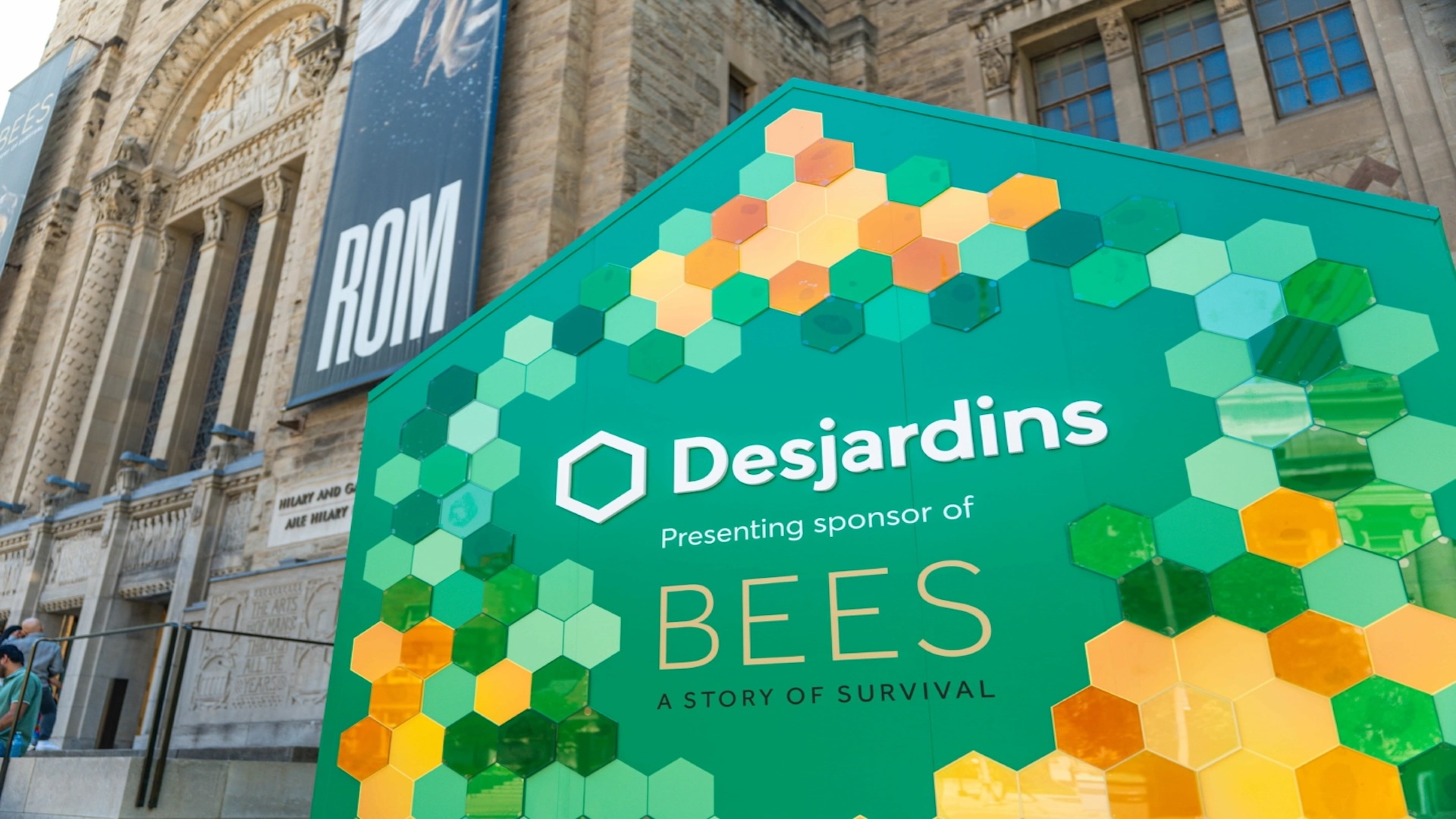 Canadian financial services provider Desjardins worked with a Montreal-based studio to create an interactive beehive at Toronto's ROM. (Image: Gentilhomme)